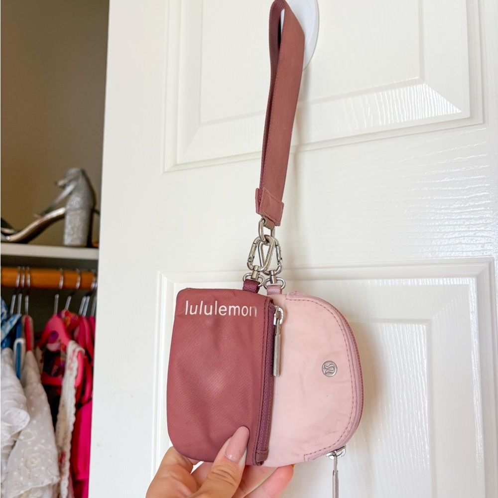 lululemon athletica Two-Tone Pink Wristlet